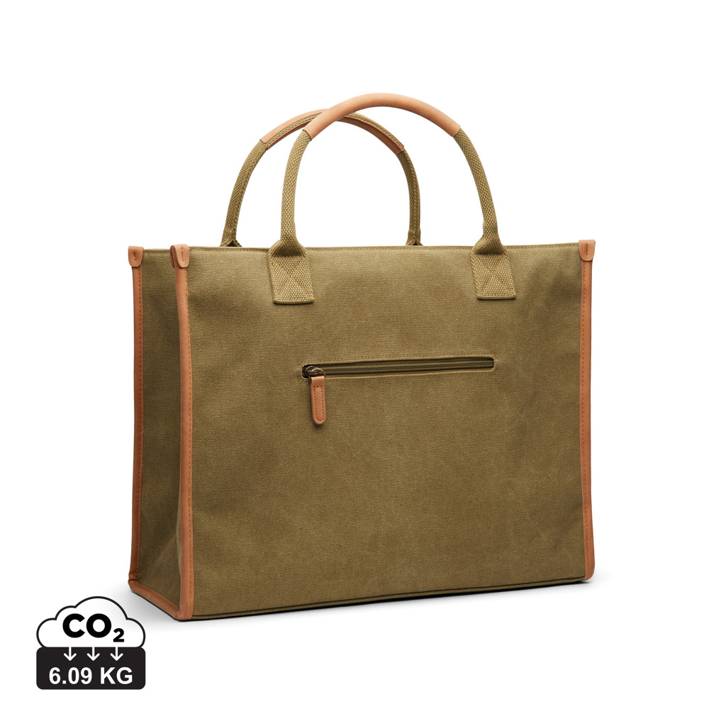 Sac cabas toile personnalisée ordinateur 17" Bosler VINGA Vert 